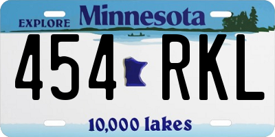 MN license plate 454RKL