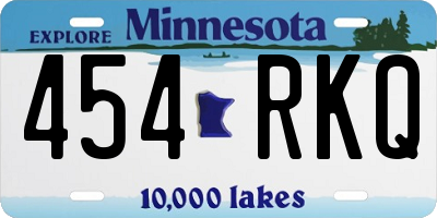 MN license plate 454RKQ