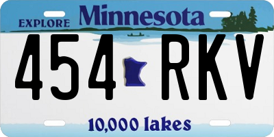 MN license plate 454RKV
