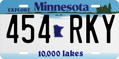 MN license plate 454RKY