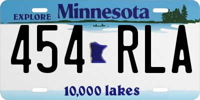MN license plate 454RLA