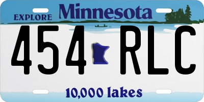 MN license plate 454RLC
