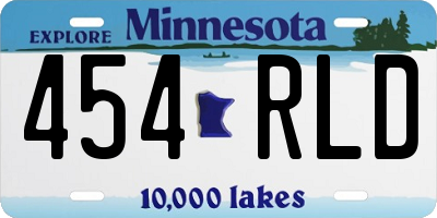 MN license plate 454RLD
