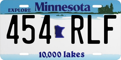 MN license plate 454RLF