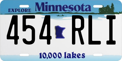MN license plate 454RLI
