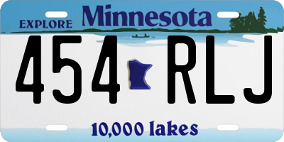 MN license plate 454RLJ