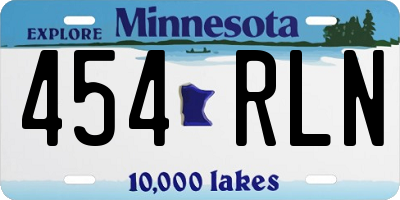 MN license plate 454RLN