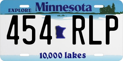 MN license plate 454RLP