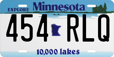 MN license plate 454RLQ