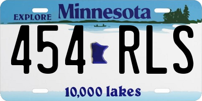 MN license plate 454RLS