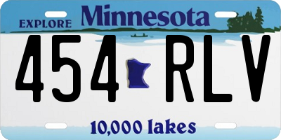 MN license plate 454RLV