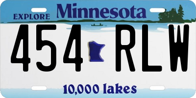 MN license plate 454RLW