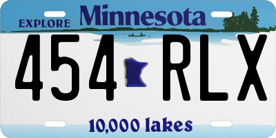MN license plate 454RLX