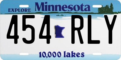 MN license plate 454RLY