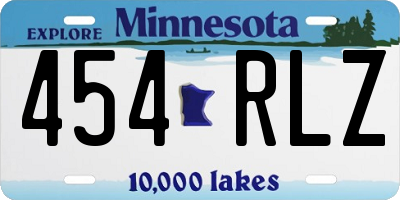 MN license plate 454RLZ
