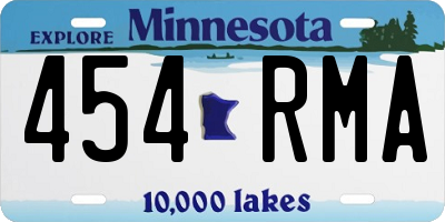 MN license plate 454RMA