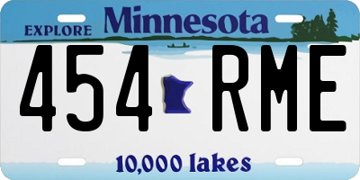 MN license plate 454RME