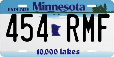 MN license plate 454RMF