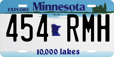 MN license plate 454RMH