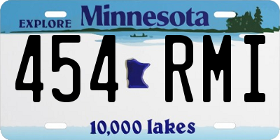 MN license plate 454RMI