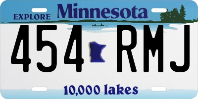 MN license plate 454RMJ