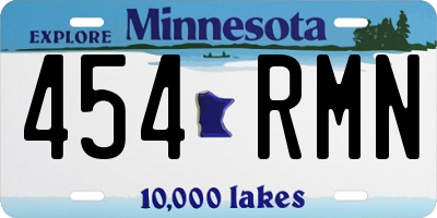 MN license plate 454RMN
