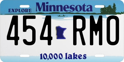 MN license plate 454RMO