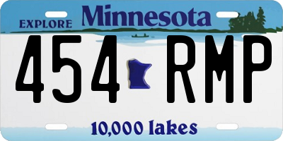 MN license plate 454RMP