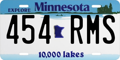 MN license plate 454RMS