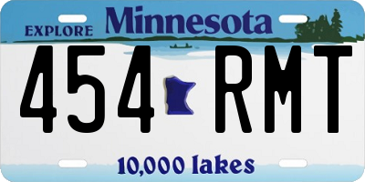 MN license plate 454RMT