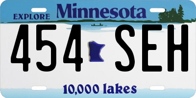 MN license plate 454SEH