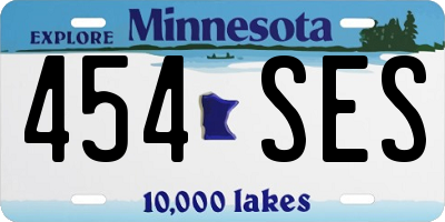 MN license plate 454SES