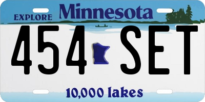 MN license plate 454SET