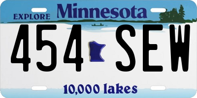 MN license plate 454SEW