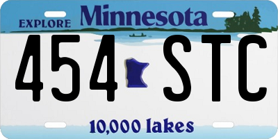 MN license plate 454STC