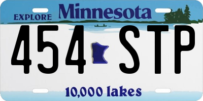 MN license plate 454STP