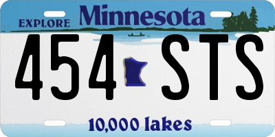 MN license plate 454STS