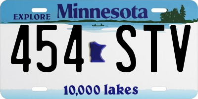 MN license plate 454STV