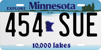 MN license plate 454SUE