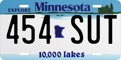 MN license plate 454SUT
