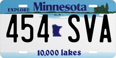 MN license plate 454SVA