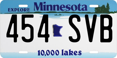 MN license plate 454SVB