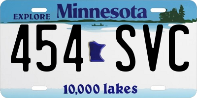 MN license plate 454SVC