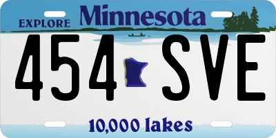MN license plate 454SVE