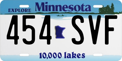 MN license plate 454SVF