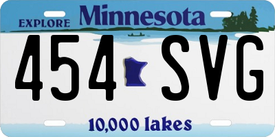 MN license plate 454SVG