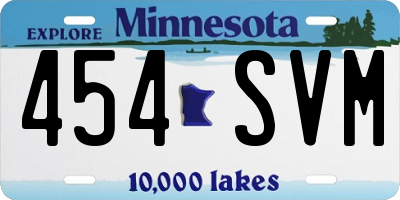 MN license plate 454SVM