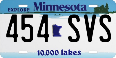 MN license plate 454SVS