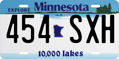 MN license plate 454SXH
