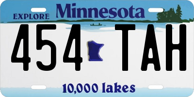 MN license plate 454TAH